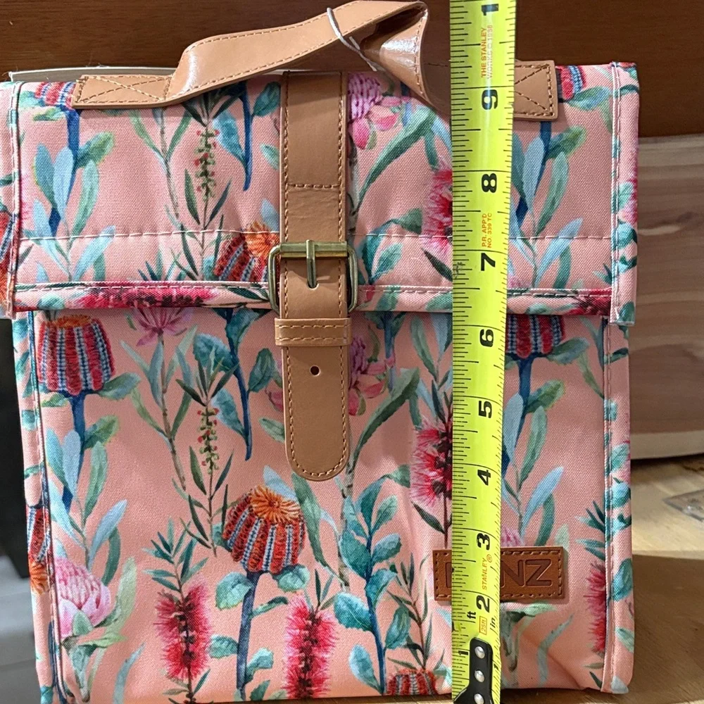 Banz Waratah Apricot Floral Insulated Lunch Tote Bag New